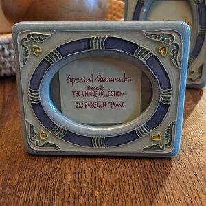 Special Moments Porcelain Frame - Blue and Yellow Accents